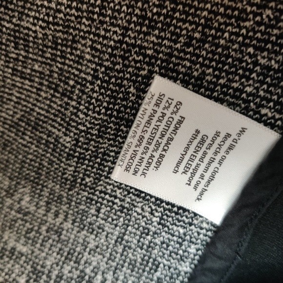 Eileen Fisher Color Block Neck Dress w/ Ponte & Tweedy Knitted Detail. Size XS - Picture 11 of 12